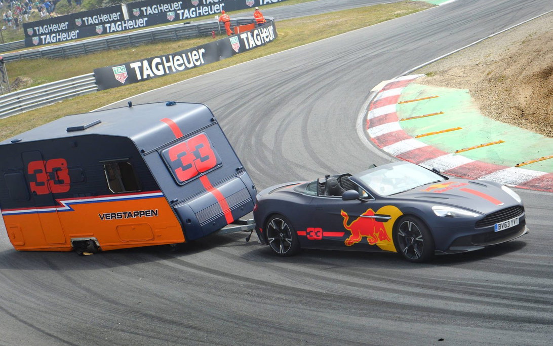Caravan race Verstappen Ricciardo Zandvoort