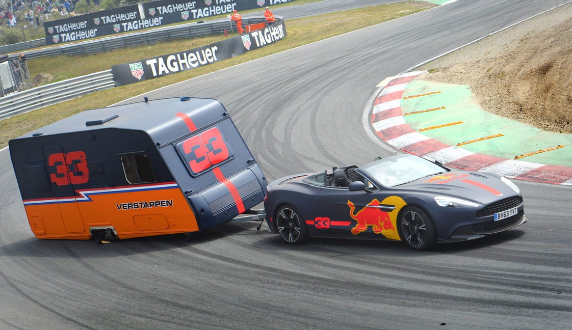 Caravan race Verstappen Ricciardo Zandvoort