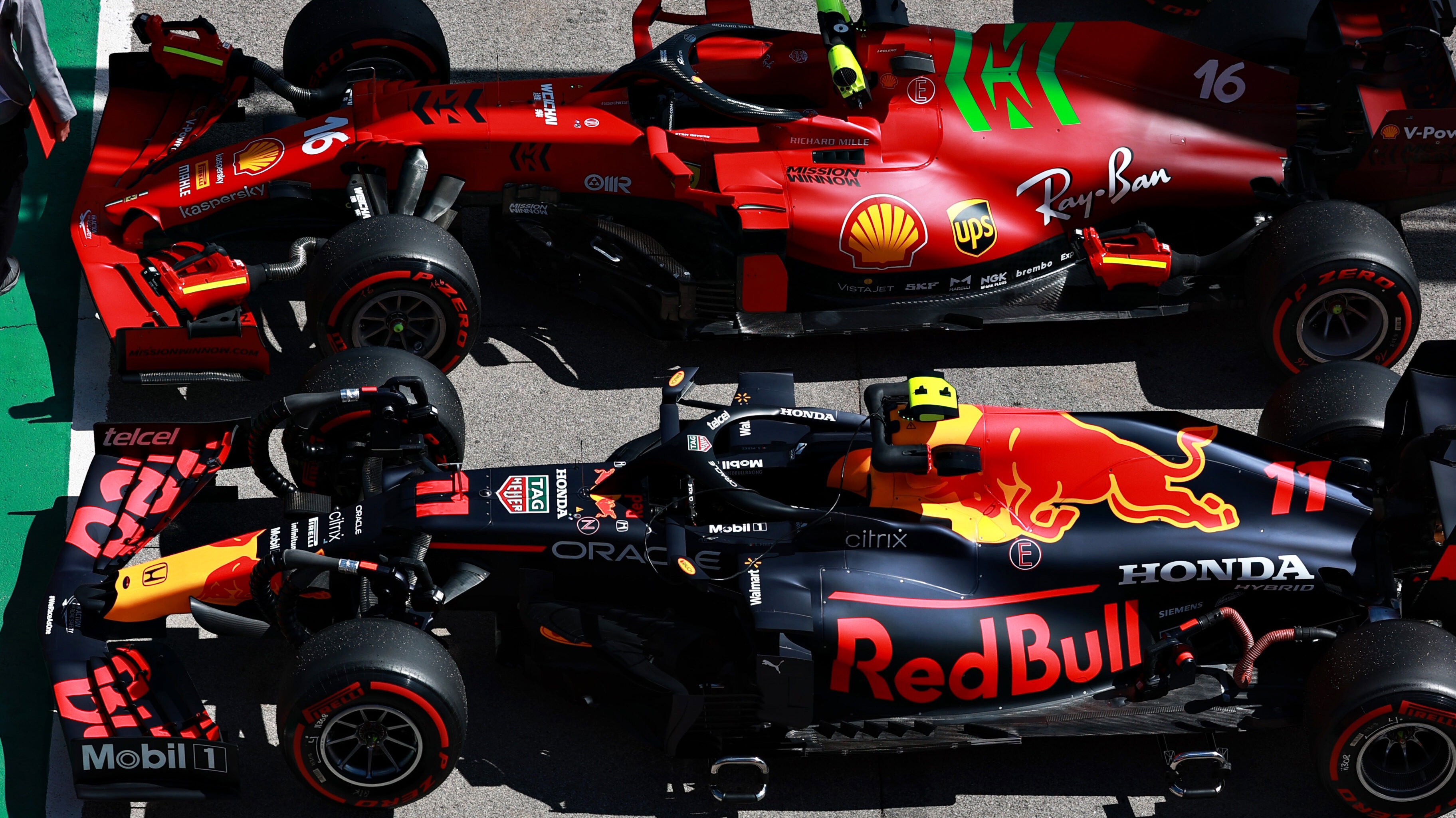 Red Bull Ferrari McLaren