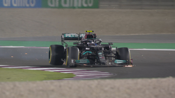 Video: Bottas krijgt een klapband tijdens GP Qatar