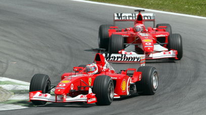 Schumacher Barrichello Ferrari Austria 2002