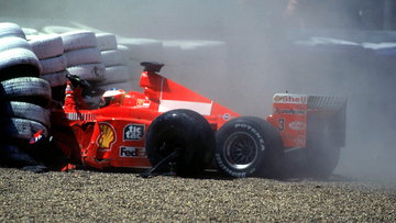 Schumacher breekt been door onverwachte Ferrari-pech - terugblik