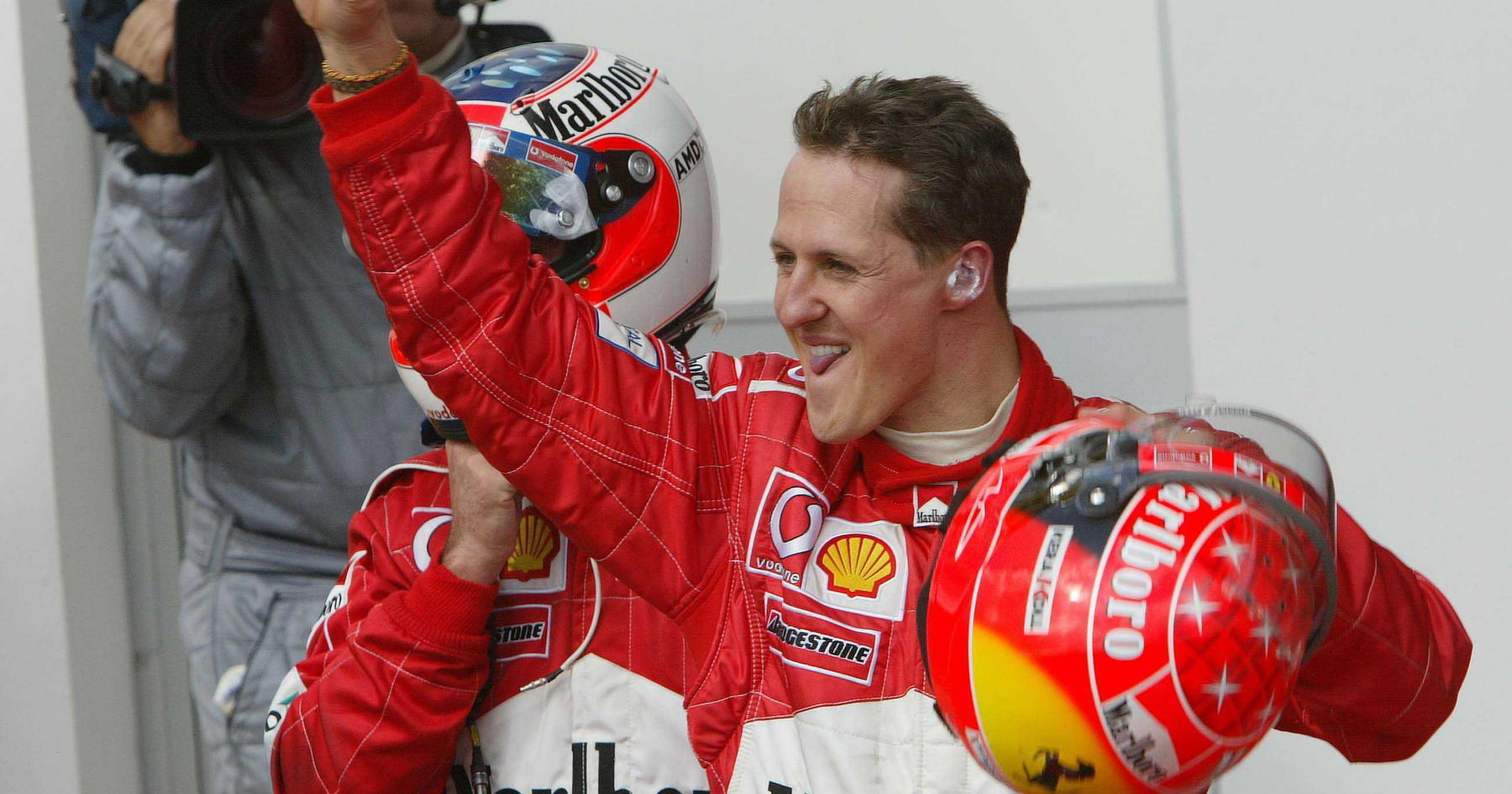 Michael Schumacher breaks Ferrari record as F1 rivals have 'ugly' clash - On This Day
