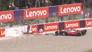 Charles Leclerc triggers red flag with disastrous Barcelona qualifying crash