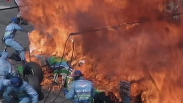 Jos Verstappen pit stop descends into terror as fire engulfs F1 car - On This Day