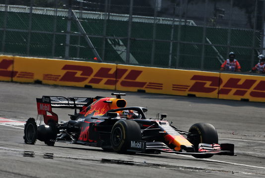 Verstappen flat tire Mexico 2019