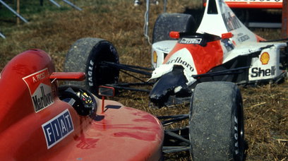 Senna Prost Japan 1990