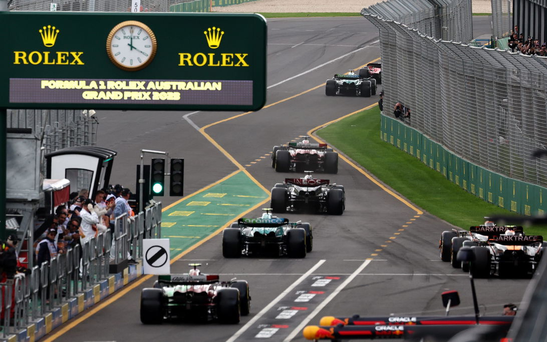 Pit exit Australian GP