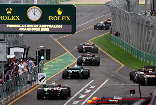 Pit exit Australian GP