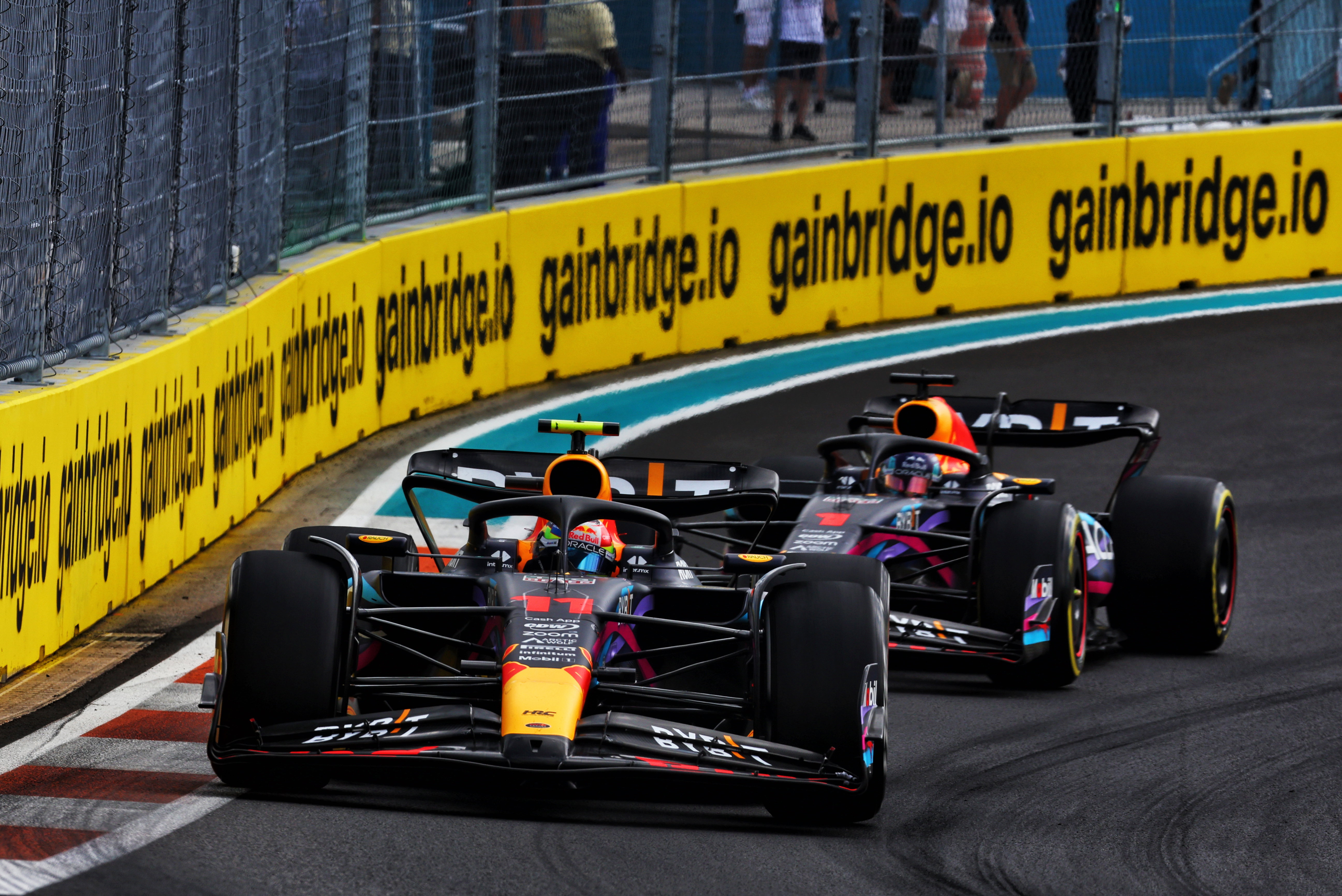 Miami GP 2023 Red Bull teamgenoten achter elkaar