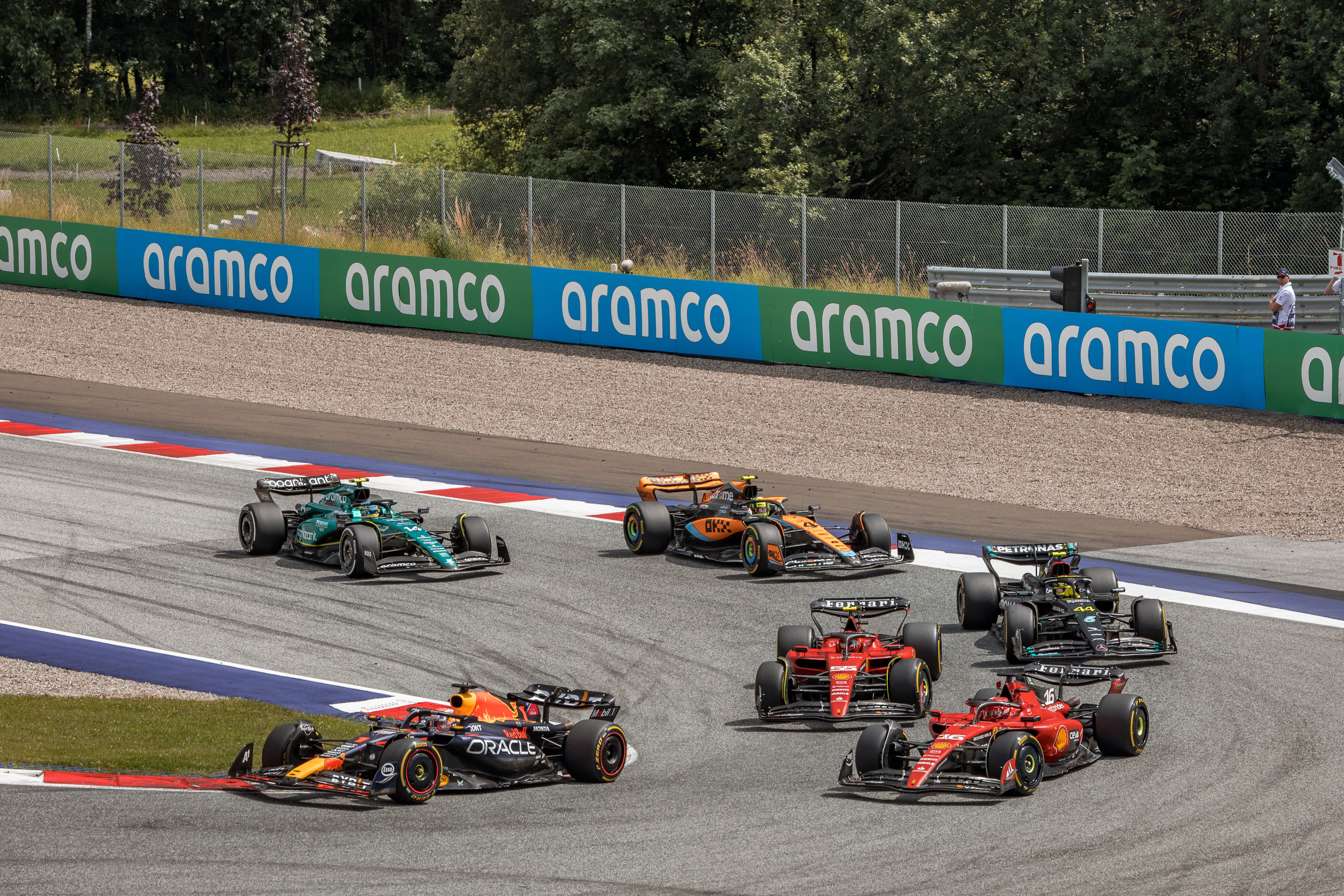 F1 Austrian GP 2023 turn 1