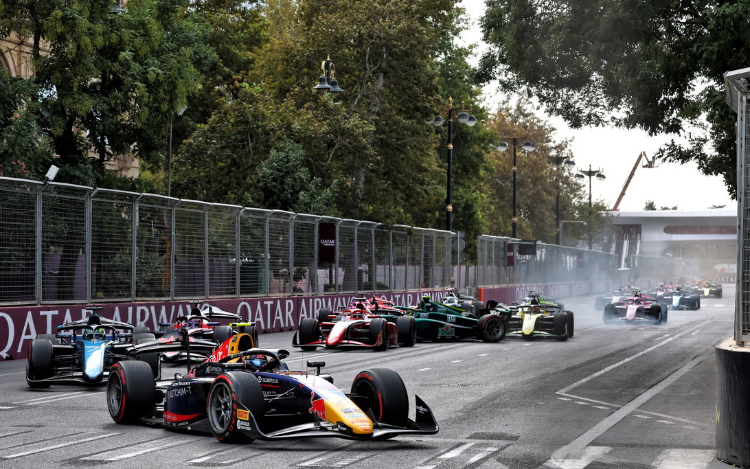 Rafael Camara al comando della F2 dopo il finale drammatico di Baku