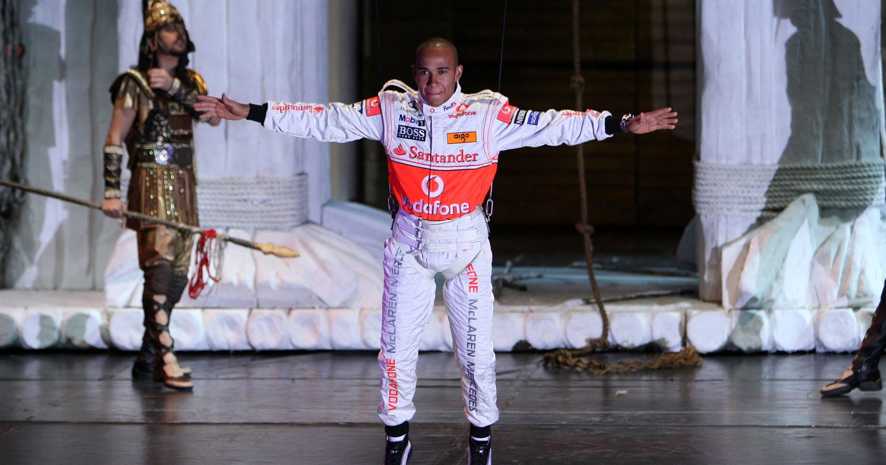 Flying Lewis Hamilton victim of cringe-worthy marketing stunt - On This Day