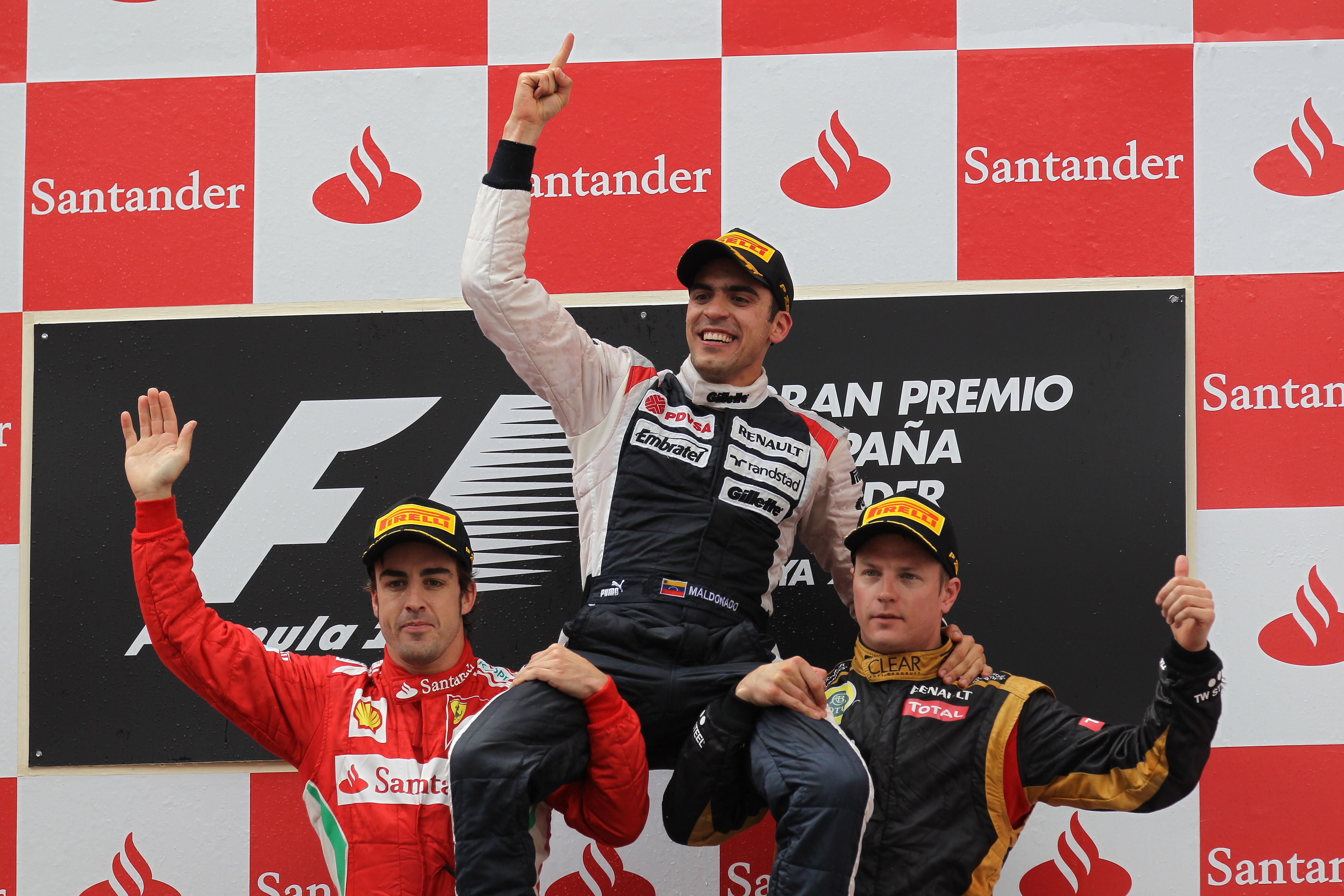 Maldonado win 2012 Spain
