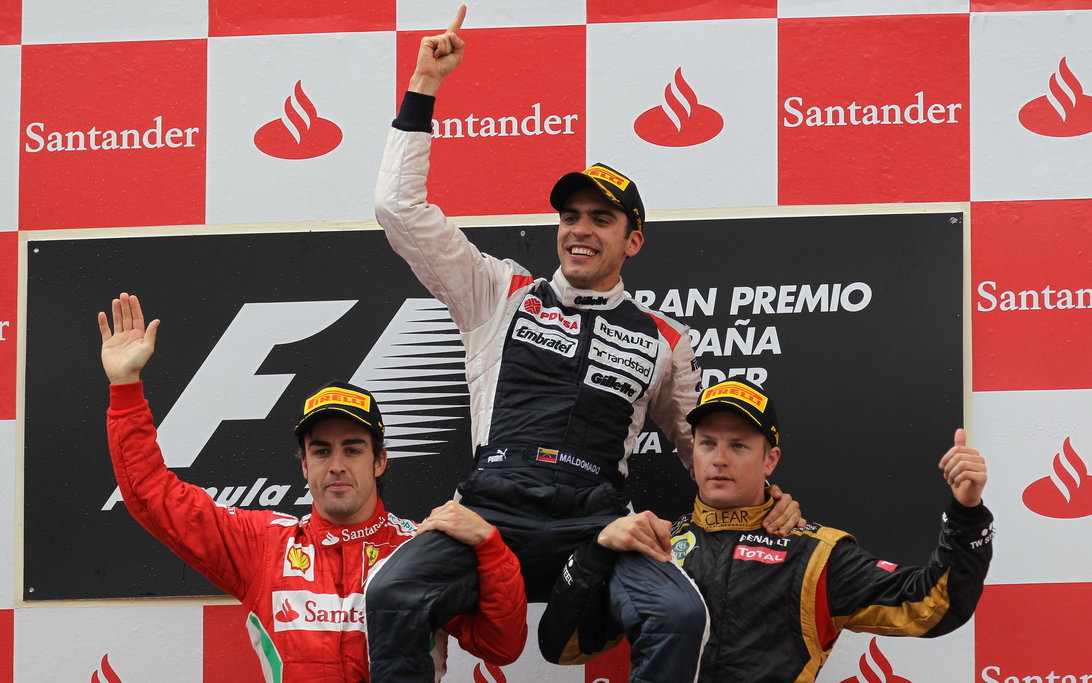 Maldonado win 2012 Spain