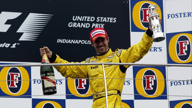 19.06.2005 Indianapolis, USA, 
Tiago Monteiro, PRT, Jordan - June, Formula 1 World Championship, Rd 9, American Grand Prix, Indianapolis, USA, Podium - www.xpb.cc, EMail: info@xpb.cc - copy of publication required for printed pictures. Every used picture is fee-liable.  Copyright: R.Batchelor / xpb.cc