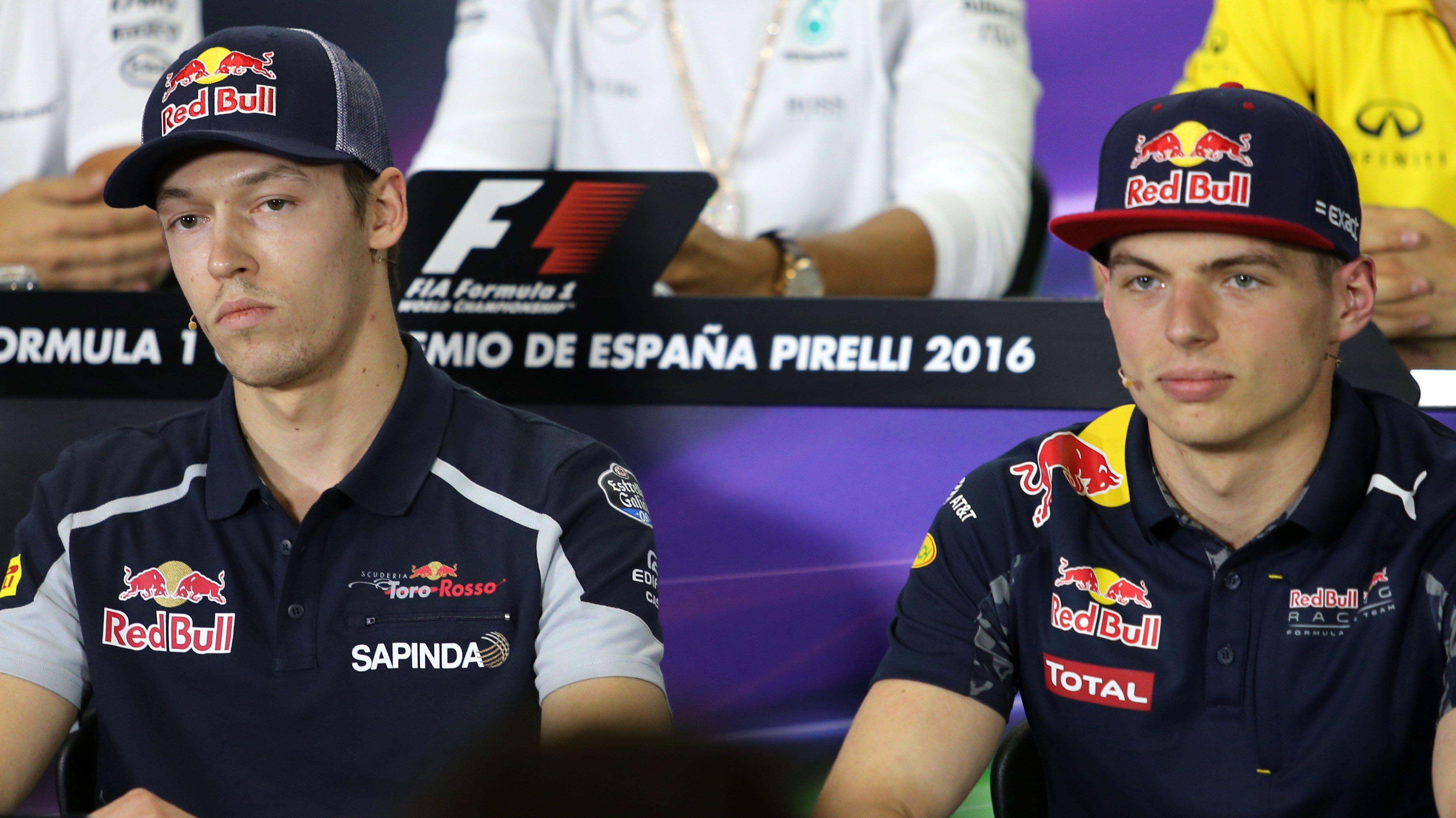 Verstappen Kvyat 2016 switch Spain
