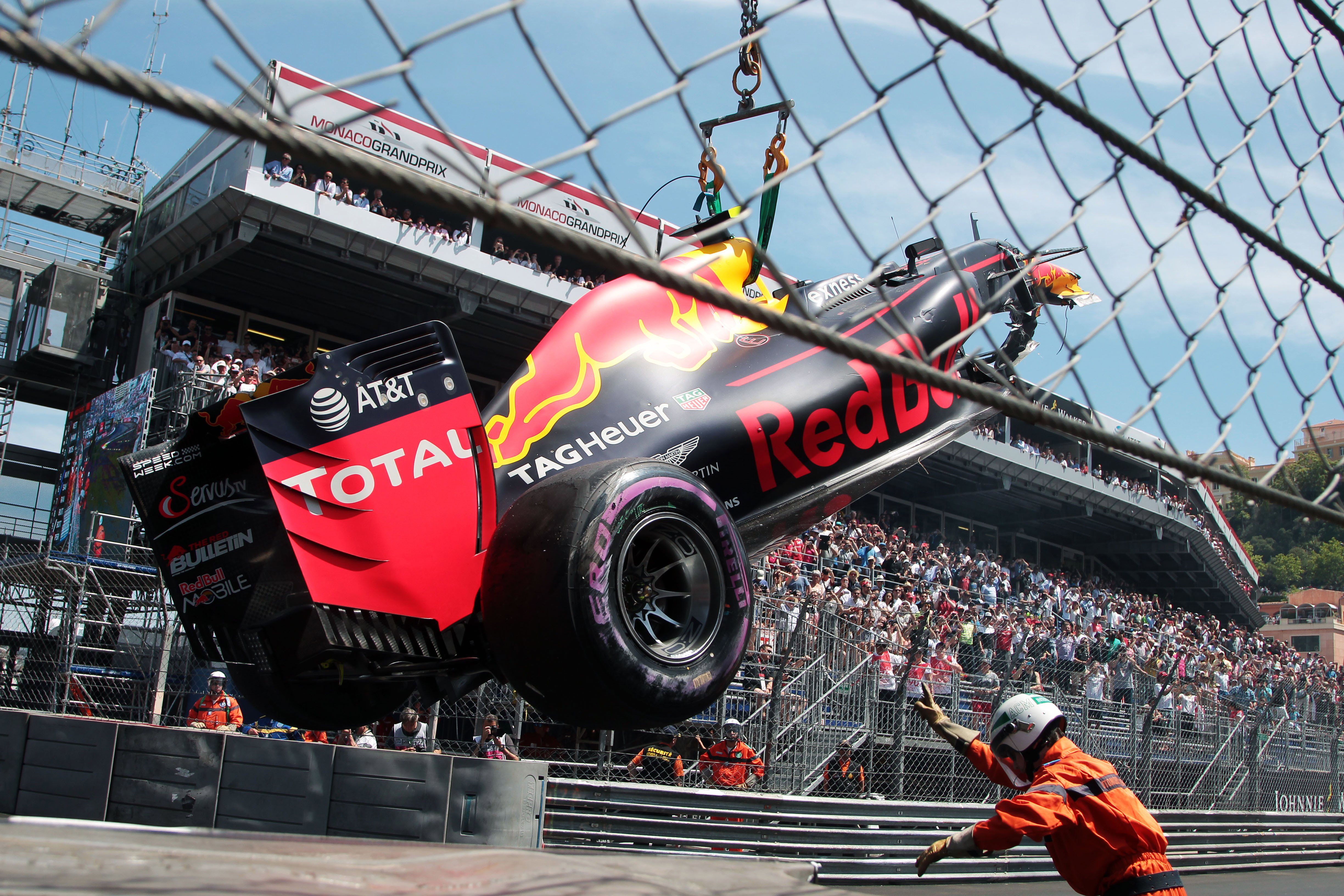 Verstappen 2016 Monaco crash qualifying
