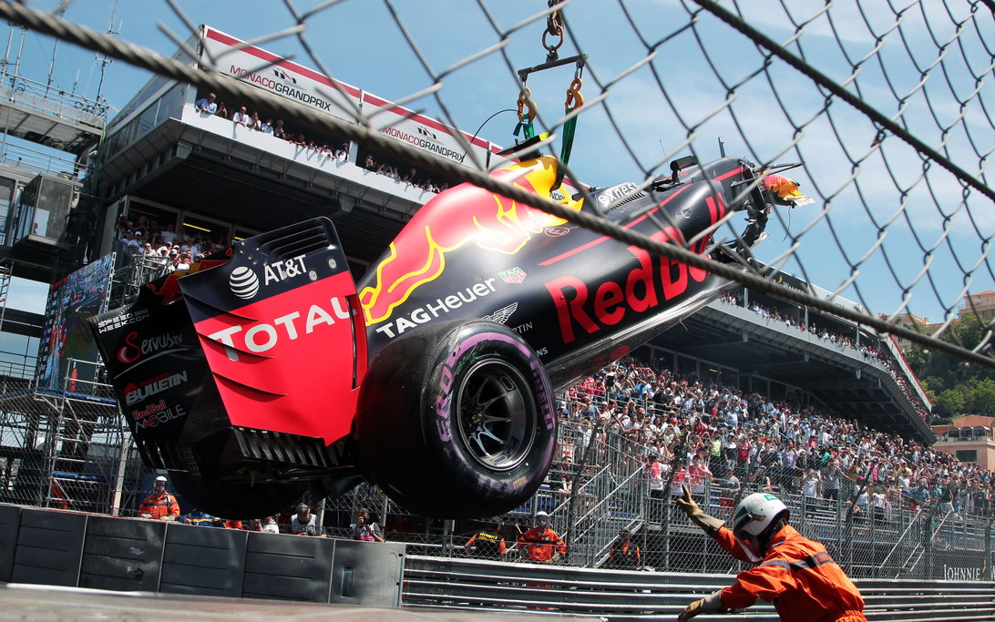 Verstappen 2016 Monaco crash qualifying