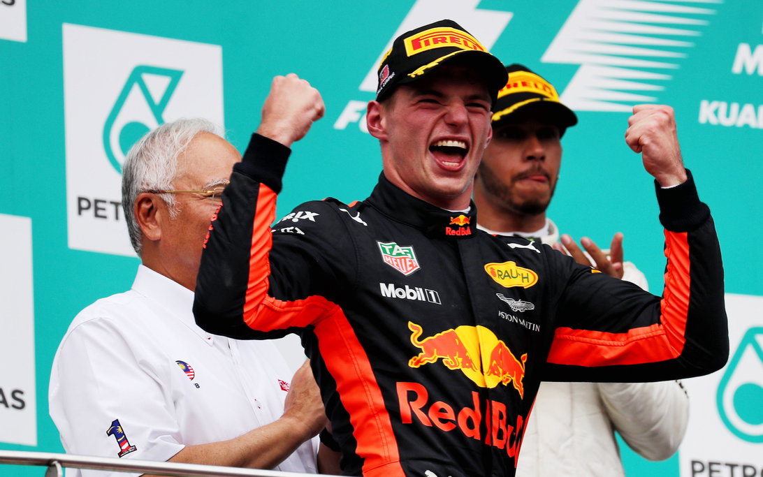 Verstappen win Malaysia 2017