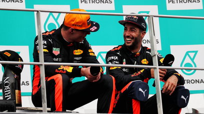 Verstappen Ricciardo Malaysia 2017 podium