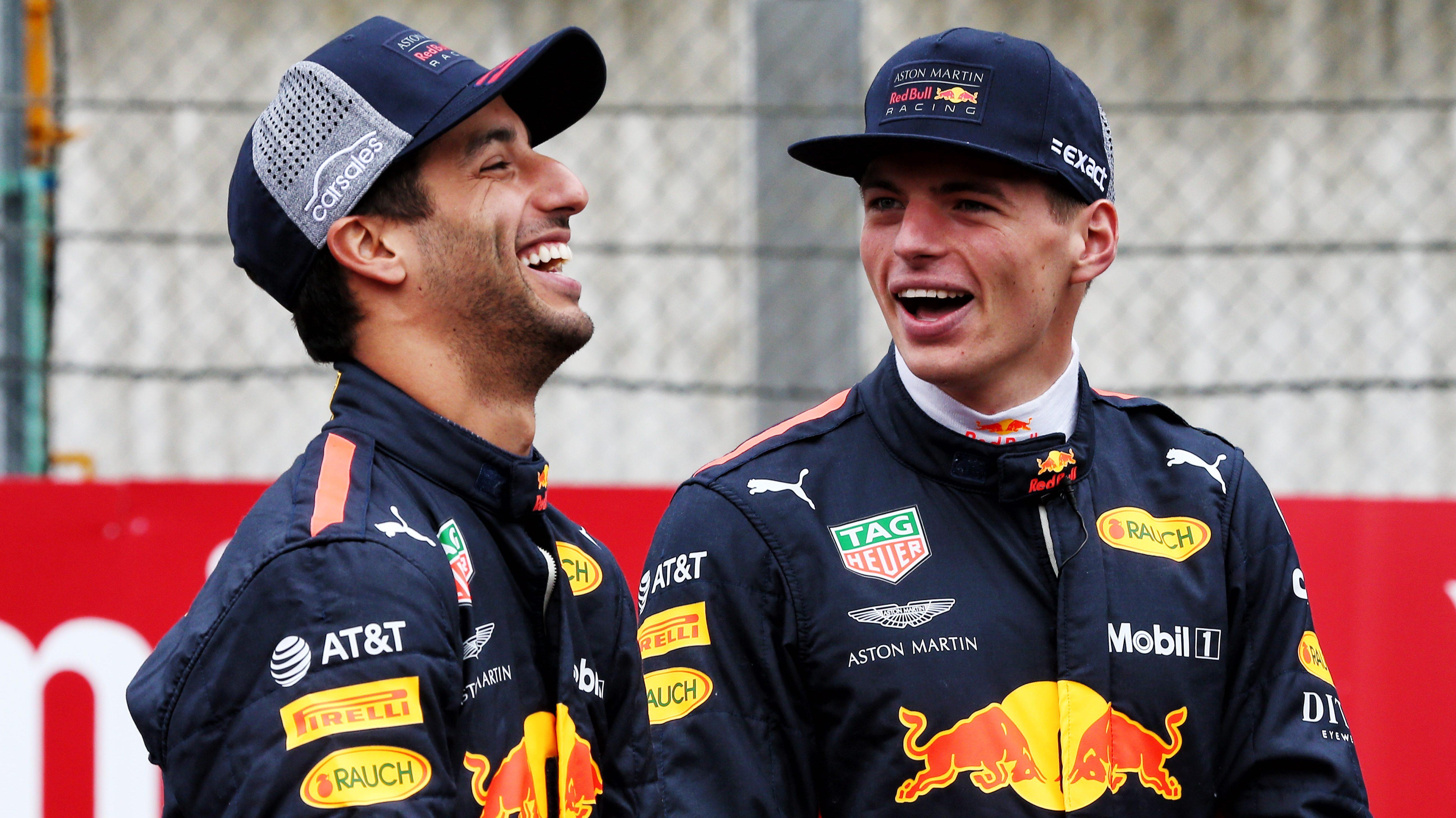 Verstappen Ricciardo laughing
