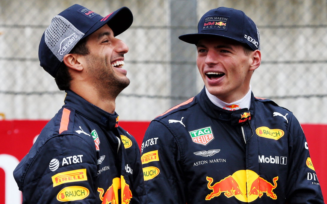Verstappen Ricciardo laughing