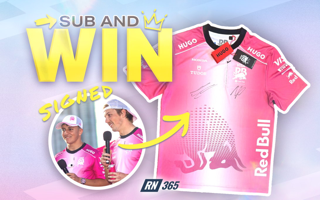 ¡Gana una exclusiva camiseta de F1 de Racing Bulls firmada por Hadjar y Lawson!