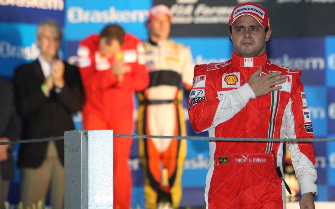 Massa 2008 Brazil Podium