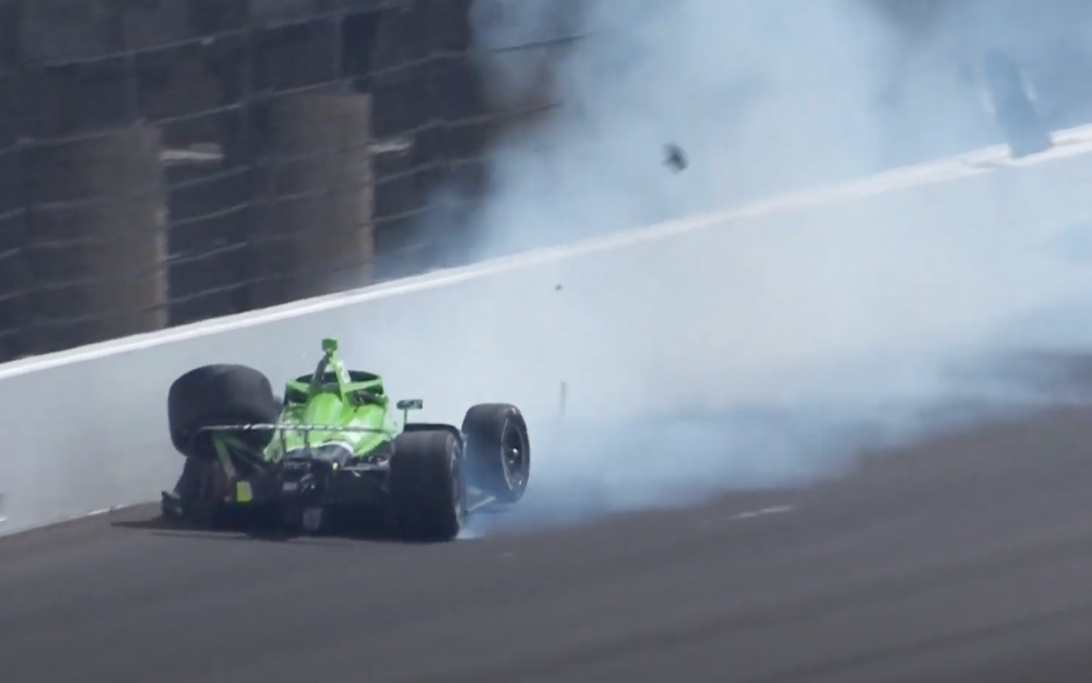 Rinus Veekay crash Indy500 2024