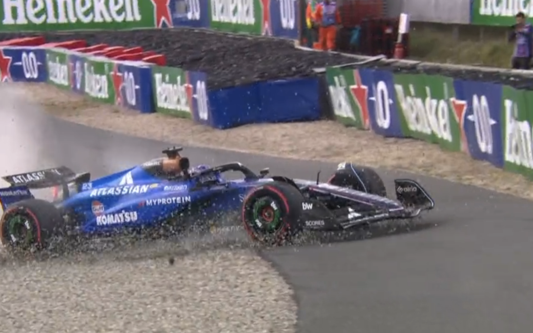 Alex Albon Replica Incidente de Max Verstappen en Extraño Accidente del GP de Países Bajos