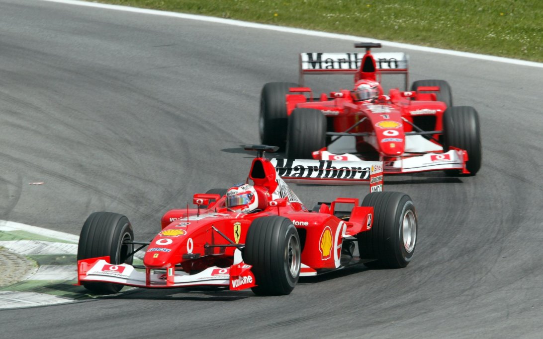 Schumacher Barrichello Ferrari Austria 2002
