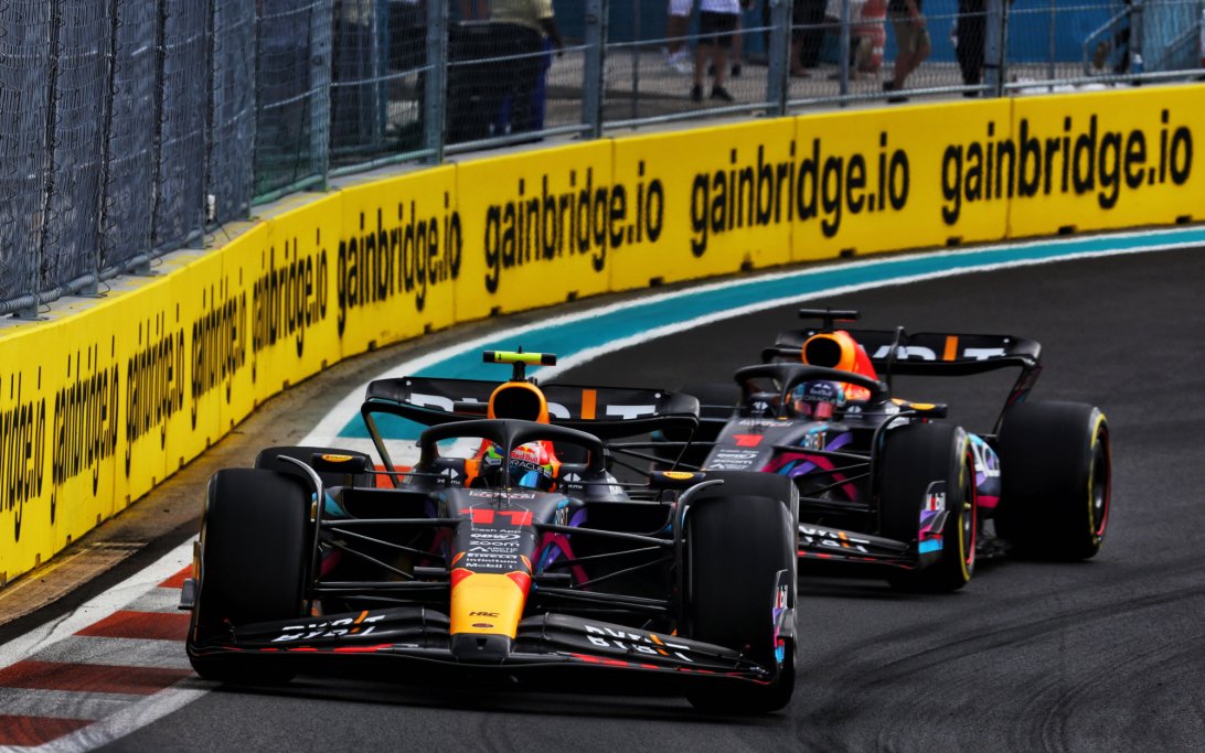 Miami GP 2023 Red Bull teamgenoten achter elkaar