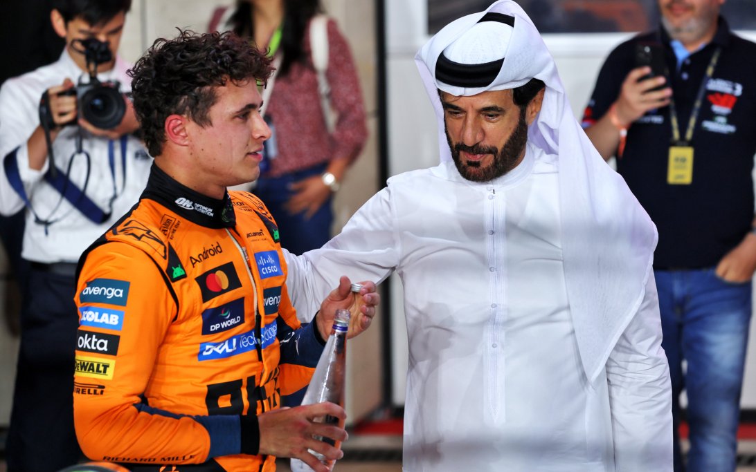 FIA President Jokingly 'Fines' Lando Norris for F-Bomb at Trophy Ceremony
