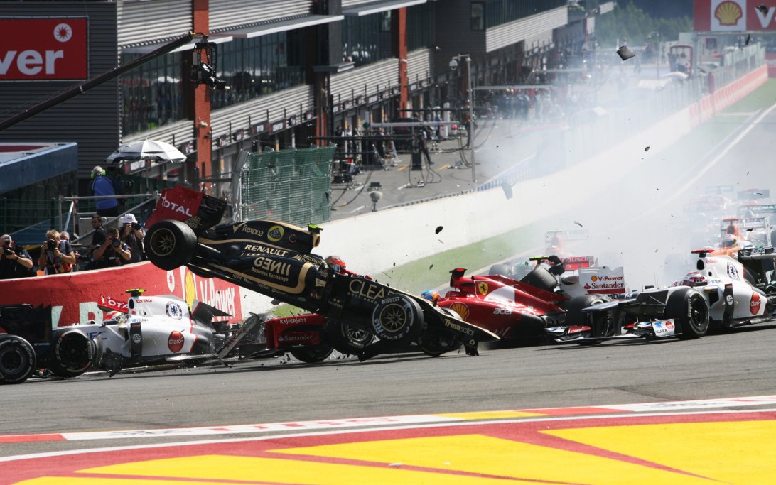 Start crash Belgium 2012