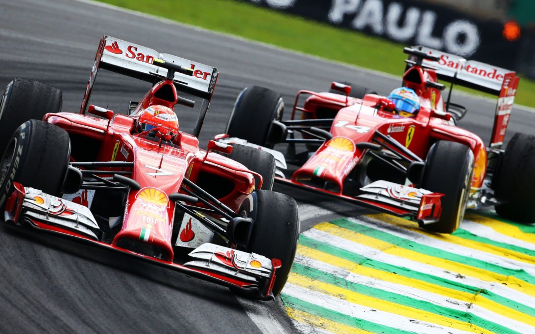 Alonso Raikkonen Ferrari 2014