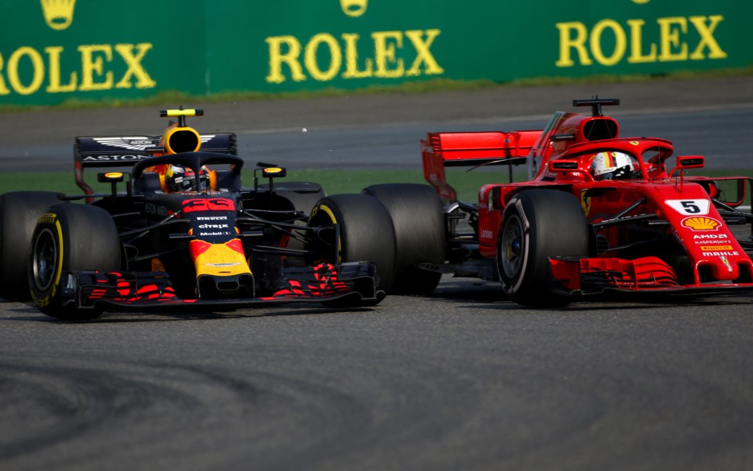 Verstappen Vettel China 2018