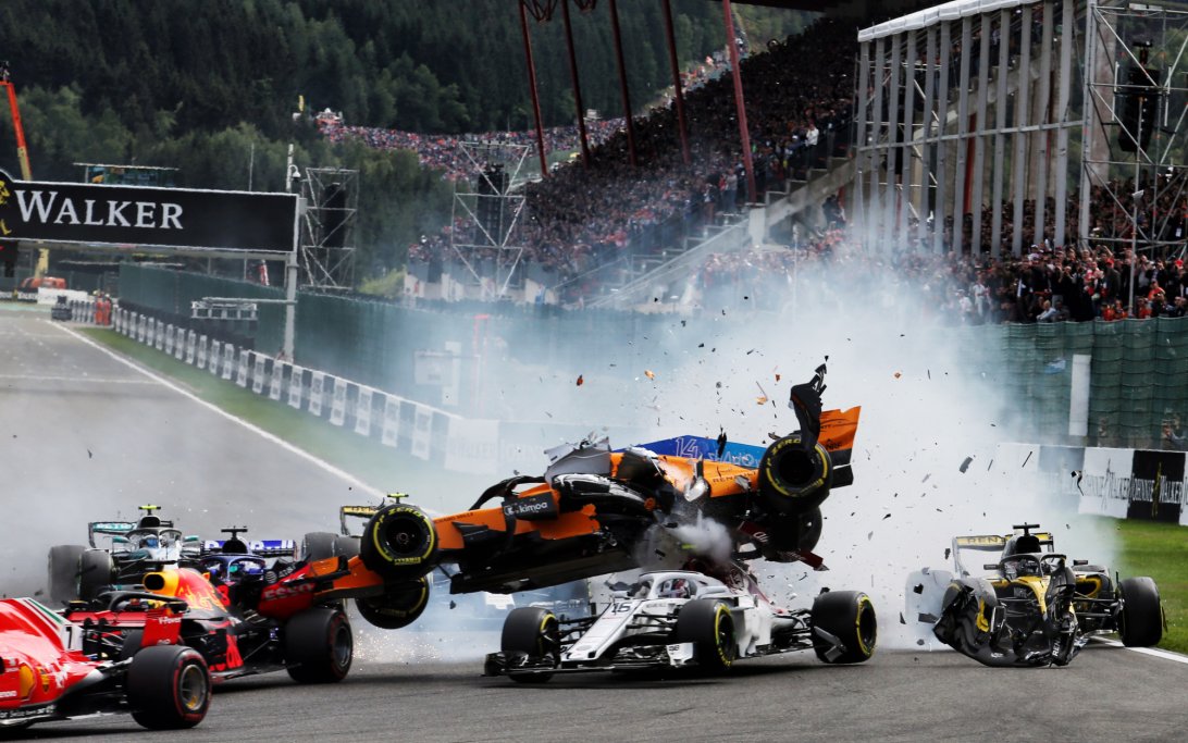 Start crash Belgium 2018