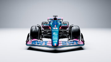 2022 BWT Alpine F1 Team Launch A522 Blue single seater2