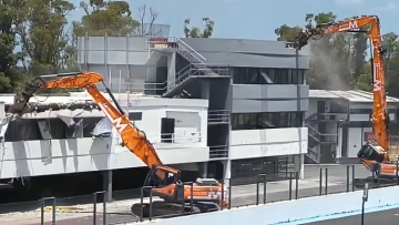 Sloopkranen hakken in op pitcomplex historisch F1-circuit dankzij grootse plannen