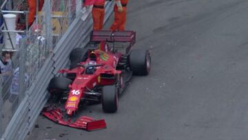 Video: Leclerc stelt poleposition veilig met harde crash in kwalificatie GP Monaco