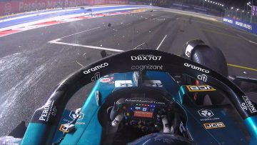 Video: de zeer zware klapper van Stroll in de kwalificatie in Singapore