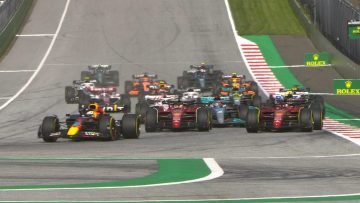 Aangepaste startopstelling Formule 1 Grand Prix Oostenrijk 2022 na gridstraffen