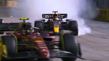 Video: Verstappen gooit mooi aantal punten weg na mislukte inhaalactie