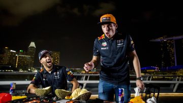 Classic throwback: Verstappen and Ricciardo take on the 'King of Fruits' in Singapore