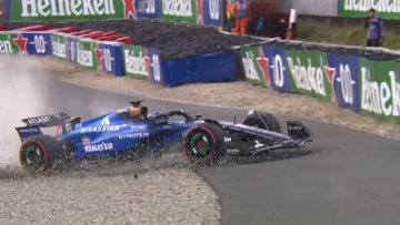 Alex Albon repeats Max Verstappen incident in bizarre Dutch GP crash