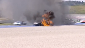 Driver walks away from terrifying fireball crash