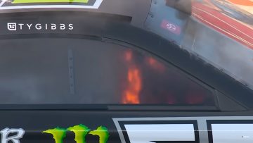 Flames find their way into NASCAR cockpit at season opener