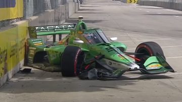 Video: Grosjean crasht hard in IndyCar-kwalificatie