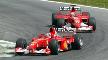Schumacher Barrichello Ferrari Austria 2002